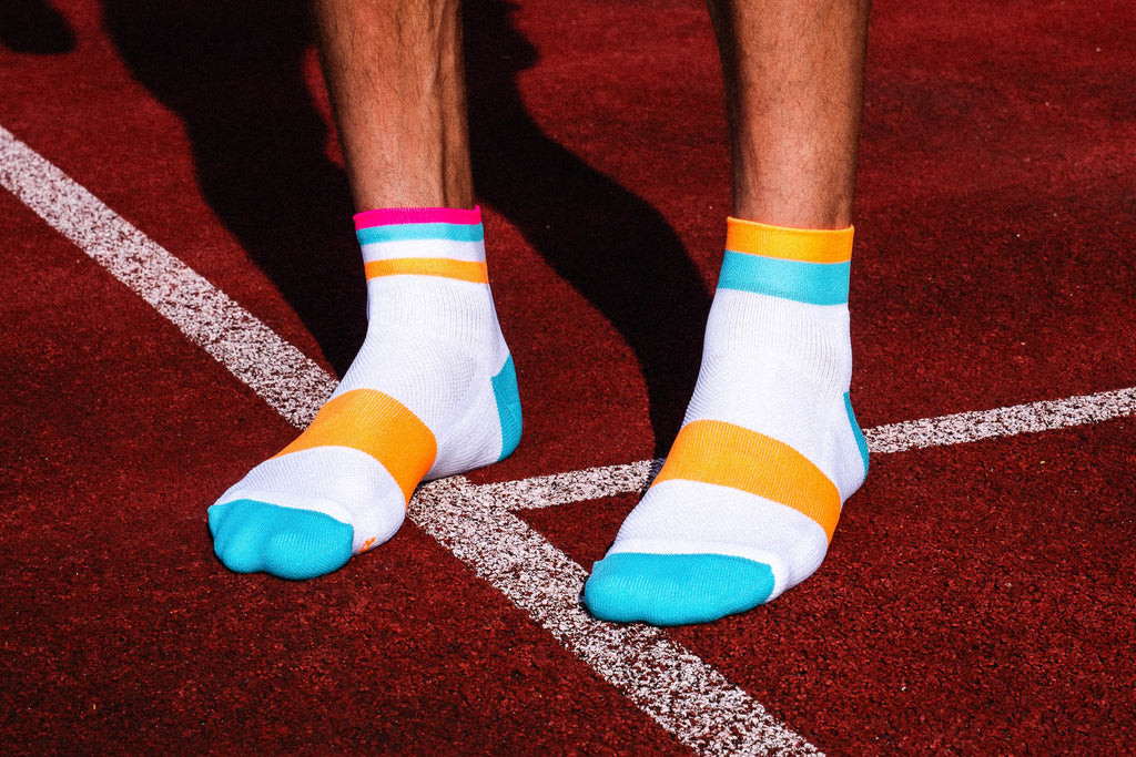 인사일런스 러닝 밴즈 쇼트 사이언-오렌지 INCYLENCE RUNNING BANDS SHORT CYAN ORANGE